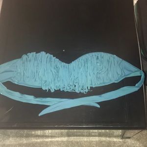 Strapless bikini top green/blue color